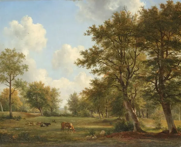 Framed Print : Landscape near Hilversum, 1820-1839. Creator: Georgius Jacobus Johannes van Os Framed Print : Landscape near Hilversum, 1820-1839. Creator: Georgius Jacobus Johannes van Os