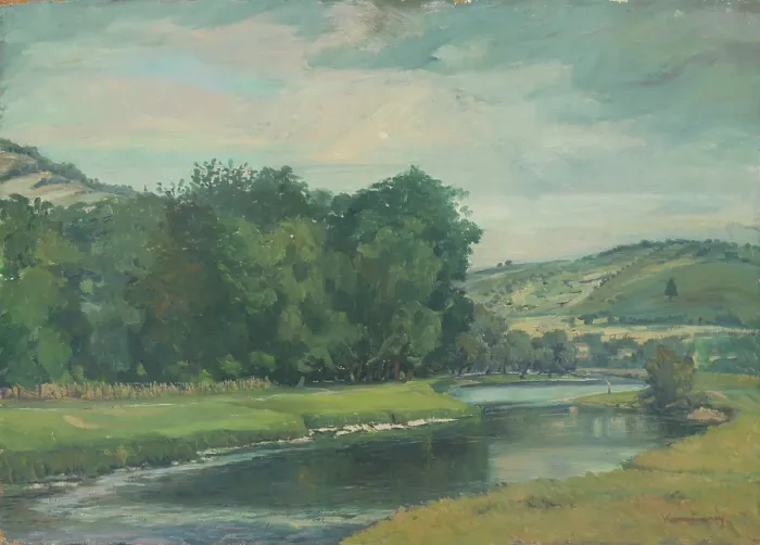Framed Print : Landscape near Kosice, 1952. Creator: Peter Konecny Framed Print : Landscape near Kosice, 1952. Creator: Peter Konecny
