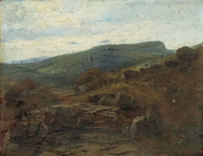 Framed Print : Landscape near Kremnica, 1880-1900. Creator: Vojtech Angyal Framed Print : Landscape near Kremnica, 1880-1900. Creator: Vojtech Angyal