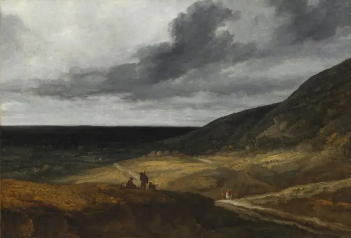 Framed Print : Landscape Near Paris, c. 1840. Creator: Georges Michel (French, 1763-1843), attributed to Framed Print : Landscape Near Paris, c. 1840. Creator: Georges Michel (French, 1763-1843), attributed to