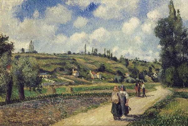 Landscape near Pontoise, the Auvers Road, 1881. Artist: Pissarro, Camille (1830-1903)