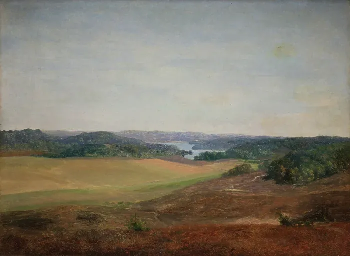Framed Print : Landscape near Silkeborg, Jutland, 1836-1839. Creator: Dankvart Dreyer