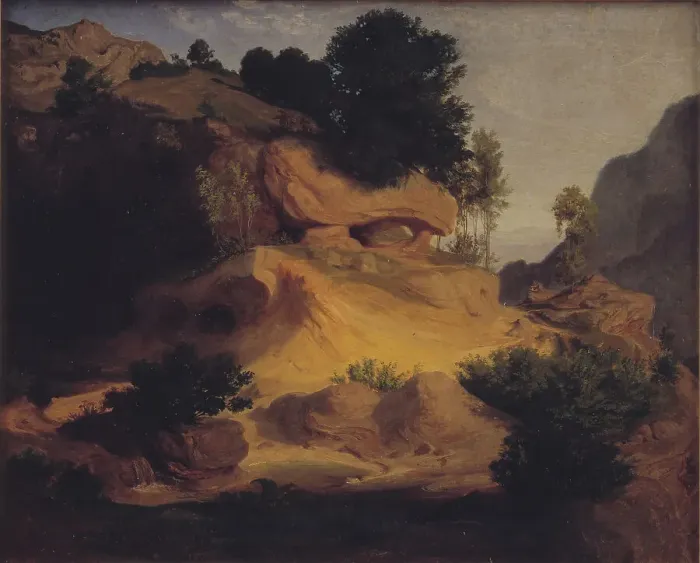 Framed Print : Landscape near Subiaco, Italy, 1847. Creator: Lorenz Frolich Framed Print : Landscape near Subiaco, Italy, 1847. Creator: Lorenz Frolich