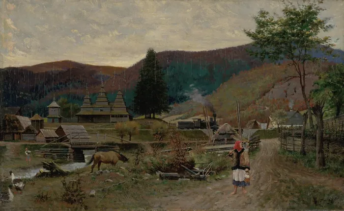 Framed Print : Landscape near Volovec, 1890. Creator: Eduard Hrinak Framed Print : Landscape near Volovec, 1890. Creator: Eduard Hrinak