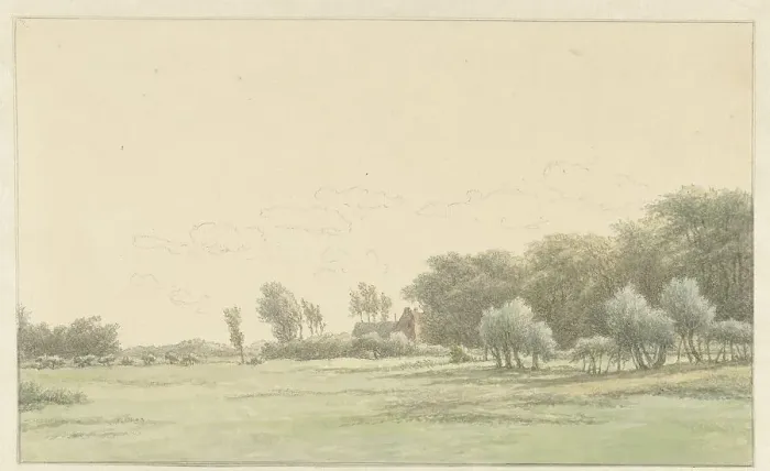 Framed Print : Landscape near Wageningen, 1755-1818. Creator: Egbert van Drielst Framed Print : Landscape near Wageningen, 1755-1818. Creator: Egbert van Drielst