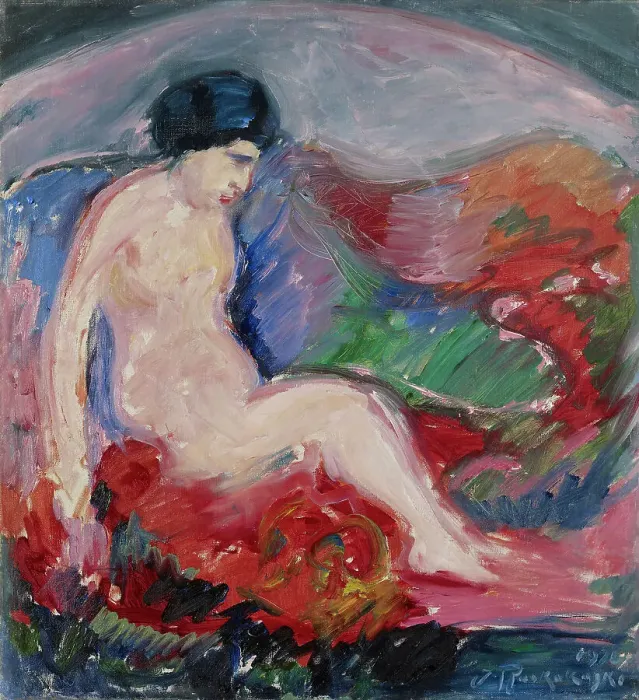 Framed Print : Landscape with nude, 1914. Creator: Jalmari Ruokokoski Framed Print : Landscape with nude, 1914. Creator: Jalmari Ruokokoski