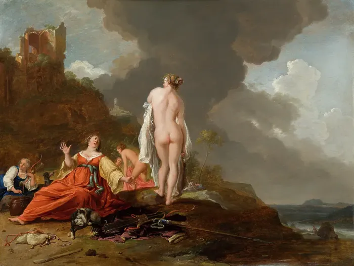 Framed Print : Landscape with Nymphs (and Diana?), c1620-1650. Creator: Bartholomeus Breenbergh Framed Print : Landscape with Nymphs (and Diana?), c1620-1650. Creator: Bartholomeus Breenbergh