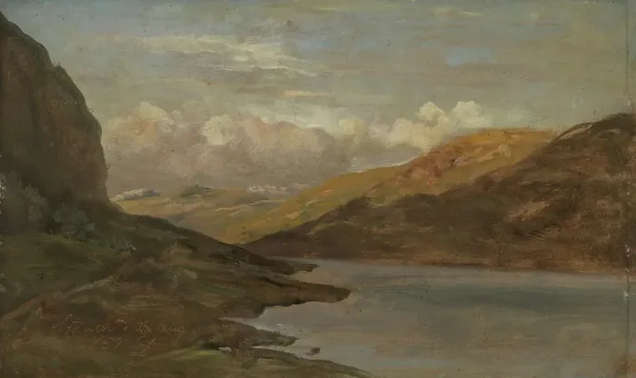 Framed Print : Landscape at Nystuen in Filefjell, 1850. Creator: Johan Christian Dahl