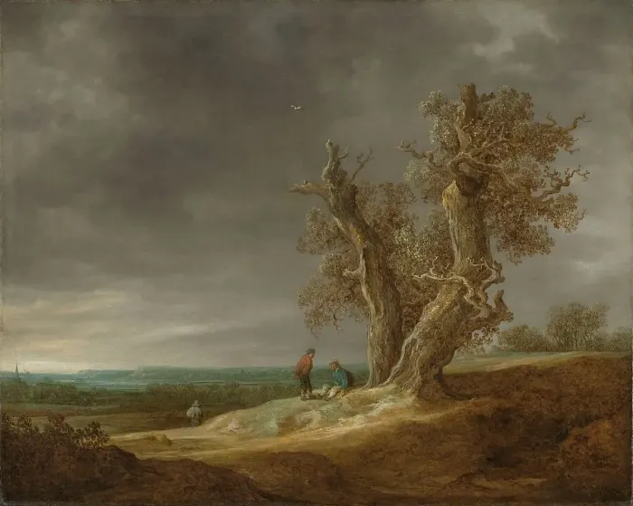 Framed Print : Landscape with Two Oaks, 1641. Creator: Jan van Goyen Framed Print : Landscape with Two Oaks, 1641. Creator: Jan van Goyen