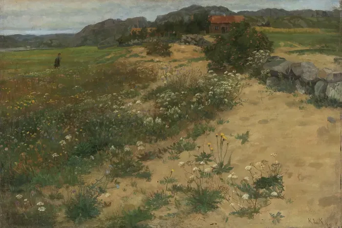 Framed Print : Landscape at Ogna, Jaeren, 1878. Creator: Kitty Lange Kielland Framed Print : Landscape at Ogna, Jaeren, 1878. Creator: Kitty Lange Kielland