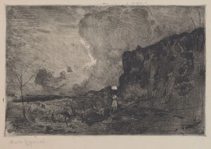 Framed Print : Landscape [Paesaggio], before 1915. Creator: Carlo Paolo Agazzi