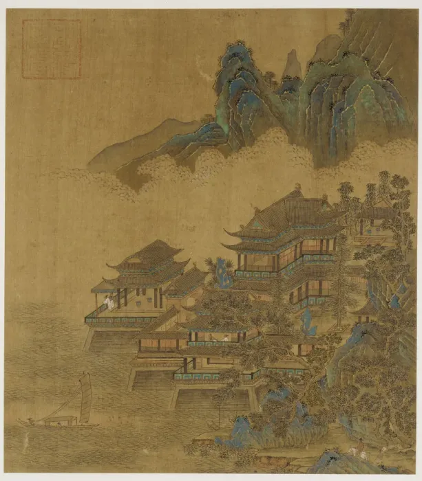 Framed Print : Landscape: a palace between lake and mountains, Ming or Qing dynasty, 17th century Framed Print : Landscape: a palace between lake and mountains, Ming or Qing dynasty, 17th century
