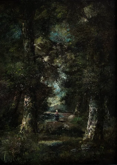 Framed Print : Landscape (Path in the Woods), between 1865-1870. Creator: Narcisse Virgile Diaz de la Pena Framed Print : Landscape (Path in the Woods), between 1865-1870. Creator: Narcisse Virgile Diaz de la Pena