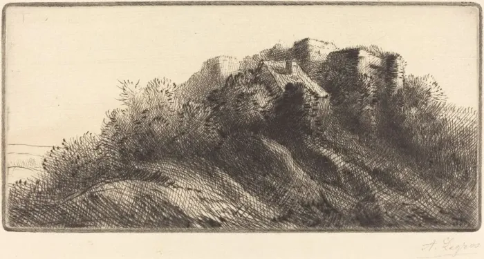 Framed Print : Landscape (Paysage). Creator: Alphonse Legros Framed Print : Landscape (Paysage). Creator: Alphonse Legros