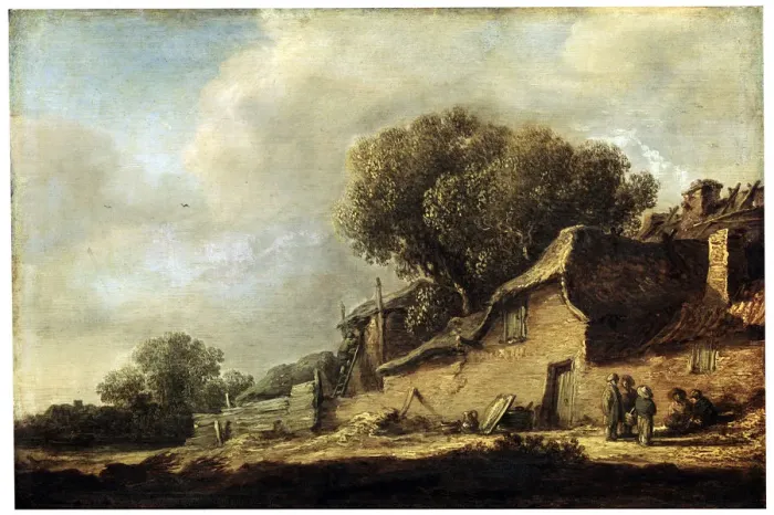 Framed Print : Landscape with a Peasant Cottage, 1631. Artist: Jan van Goyen Framed Print : Landscape with a Peasant Cottage, 1631. Artist: Jan van Goyen