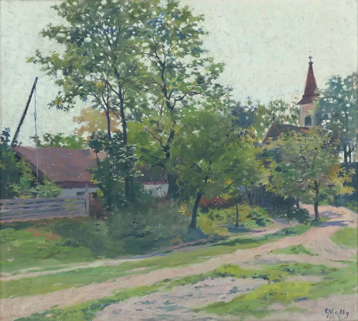Framed Print : Landscape from Petrzalka, around 1911. Creator: Gustav Mally Framed Print : Landscape from Petrzalka, around 1911. Creator: Gustav Mally