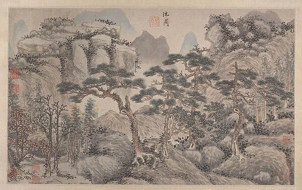 Landscape with Four Pines. Creator: Unknown