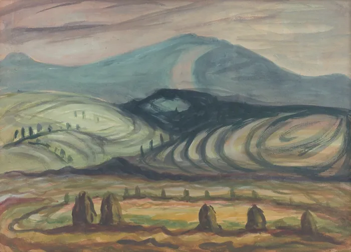 Framed Print : Landscape around Plavnica, 1949. Creator: Peter Konecny Framed Print : Landscape around Plavnica, 1949. Creator: Peter Konecny