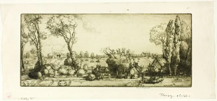 Framed Print : Landscape, Poigny, 1907. Creator: Donald Shaw MacLaughlan Framed Print : Landscape, Poigny, 1907. Creator: Donald Shaw MacLaughlan