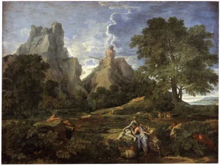 Framed Print : Landscape with Polyphemus, 1649. Artist: Nicolas Poussin Framed Print : Landscape with Polyphemus, 1649. Artist: Nicolas Poussin