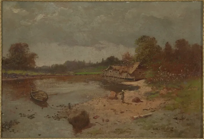 Framed Print : Landscape with a Pond, 1890. Creator: Seweryn Bieszczad Framed Print : Landscape with a Pond, 1890. Creator: Seweryn Bieszczad