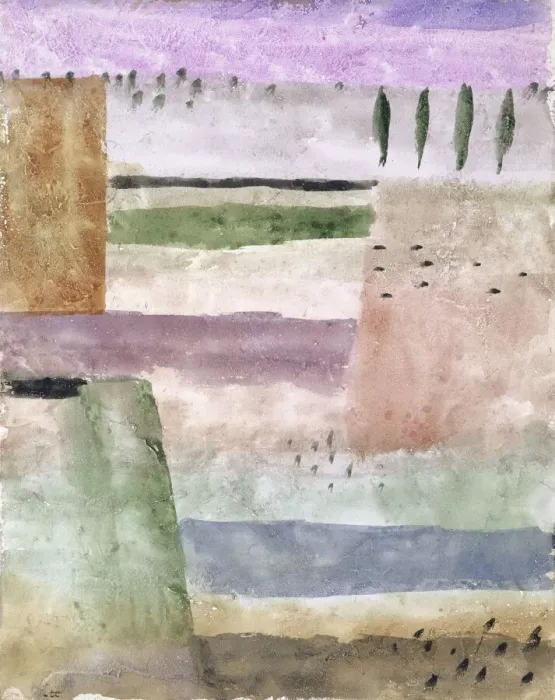 Framed Print : Landscape with Poplars, 1929. Creator: Klee, Paul (1879-1940) Framed Print : Landscape with Poplars, 1929. Creator: Klee, Paul (1879-1940)