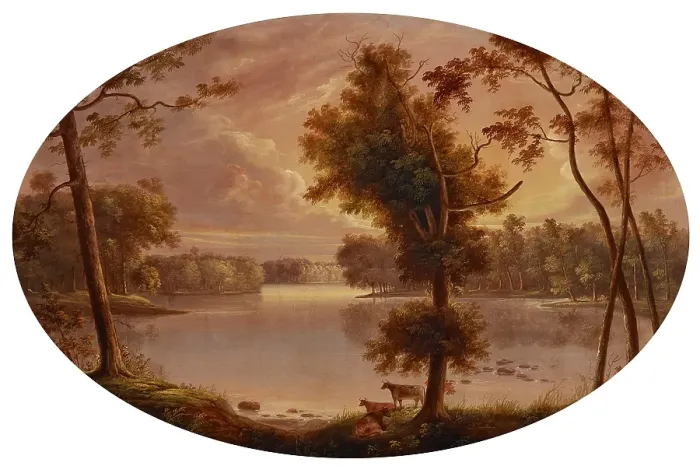 Framed Print : Landscape (probably near Lafayette, Indiana), date unknown, c1840s. Creator: George Winter Framed Print : Landscape (probably near Lafayette, Indiana), date unknown, c1840s. Creator: George Winter