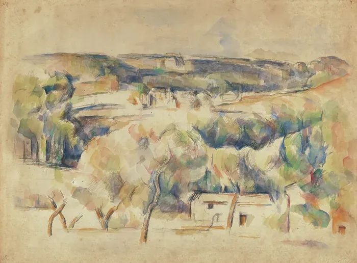Framed Print : Landscape in Provence, 1900-1904. Creator: Cézanne, Paul (1839-1906) Framed Print : Landscape in Provence, 1900-1904. Creator: Cézanne, Paul (1839-1906)