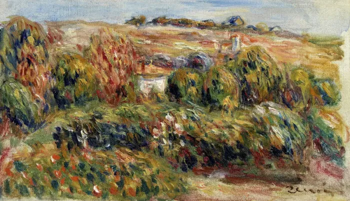 Framed Print : Landscape in Provence, c. 1900. Artist: Renoir, Pierre Auguste (1841-1919)