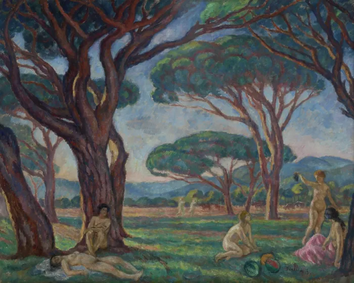 Framed Print : Landscape from Provence with Idyllic Scenes, 1912. Creator: Jozef Pankiewicz Framed Print : Landscape from Provence with Idyllic Scenes, 1912. Creator: Jozef Pankiewicz