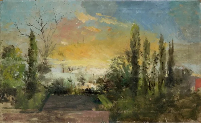 Framed Print : Landscape from Rabka, before 1884. Creator: Hippolyte Lipinski Framed Print : Landscape from Rabka, before 1884. Creator: Hippolyte Lipinski