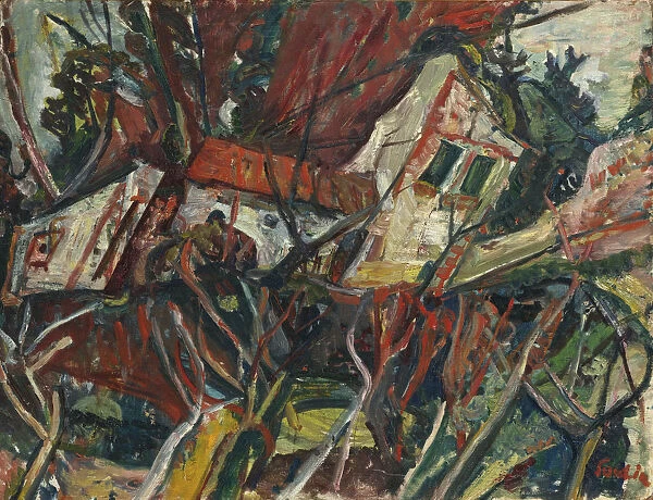 Landscape with Red Roof, ca 1919