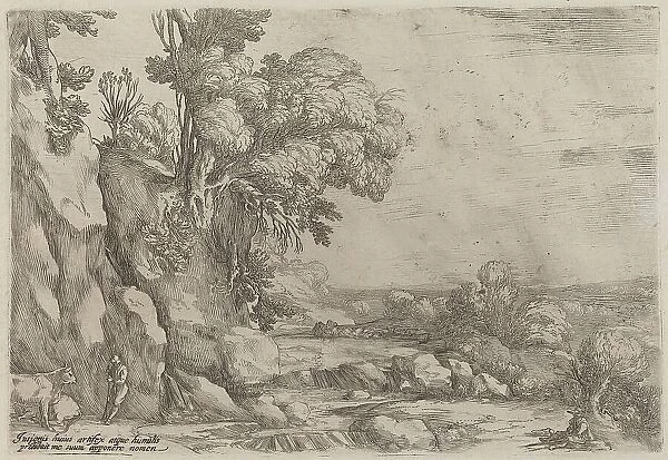 Landscape with Resting Herdsmen, 1638. Creator: Ercole Bazicaluva