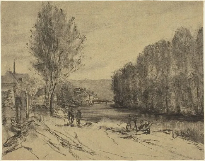Framed Print : A Landscape with a River. Creator: Unknown Framed Print : A Landscape with a River. Creator: Unknown