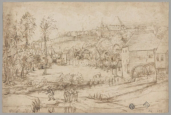 Landscape with River and Mill, c. 1540. Creator: Unknown