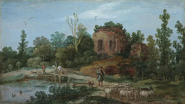 Landscape with a Ruin, 1627. Creator: Esaias van de Velde