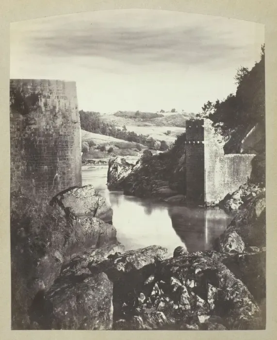 Framed Print : Landscape with Ruin, c. 1870. Creator: Felix Thiollier Framed Print : Landscape with Ruin, c. 1870. Creator: Felix Thiollier