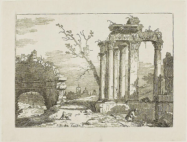 Landscape with Ruins, about 1740. Creator: Bernardo Bellotto