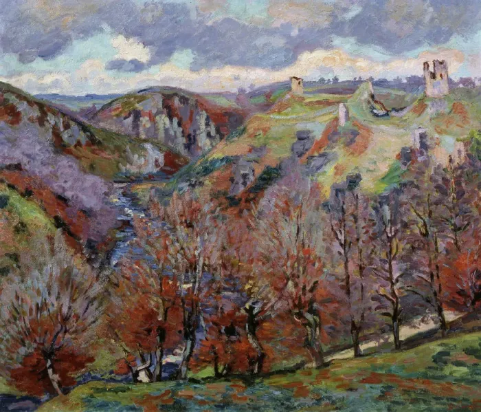 Framed Print : Landscape with Ruins, 1897. Artist: Armand Guillaumin Framed Print : Landscape with Ruins, 1897. Artist: Armand Guillaumin