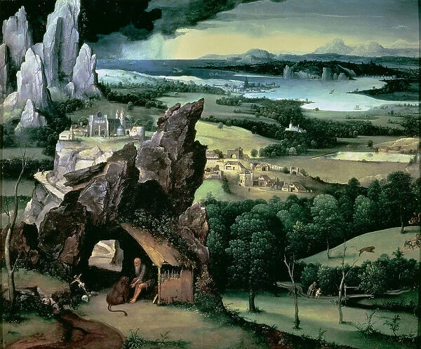 Landscape with Saint Jerome, by Joachim Patinir