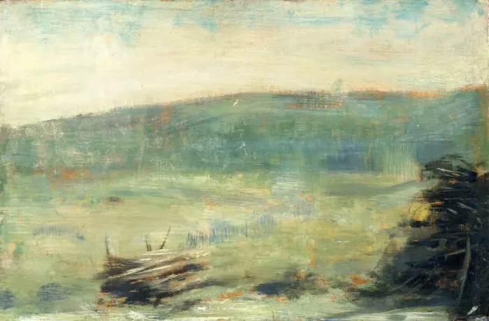 Framed Print : Landscape at Saint-Ouen, 1878 or 1879. Creator: Georges-Pierre Seurat Framed Print : Landscape at Saint-Ouen, 1878 or 1879. Creator: Georges-Pierre Seurat