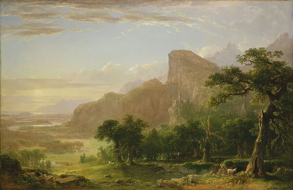 Landscape—Scene from Thanatopsis, 1850. Creator: Asher Brown Durand