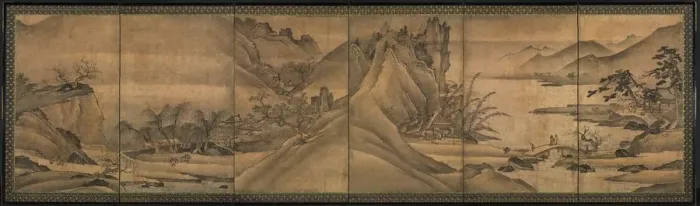 Framed Print : Landscape of the Four Seasons, early 1500s. Creator: Yi Sumun (Korean, b. c. 1404) Framed Print : Landscape of the Four Seasons, early 1500s. Creator: Yi Sumun (Korean, b. c. 1404)