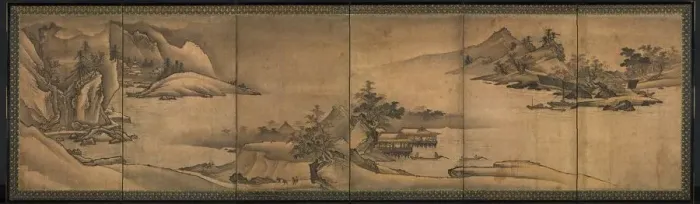 Framed Print : Landscape of the Four Seasons, early 1500s. Creator: Yi Sumun (Korean, b. c. 1404) Framed Print : Landscape of the Four Seasons, early 1500s. Creator: Yi Sumun (Korean, b. c. 1404)