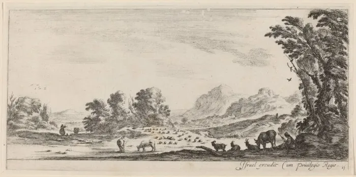 Framed Print : Landscape with Shepherd Guarding his Flock, in or before 1647 Framed Print : Landscape with Shepherd Guarding his Flock, in or before 1647