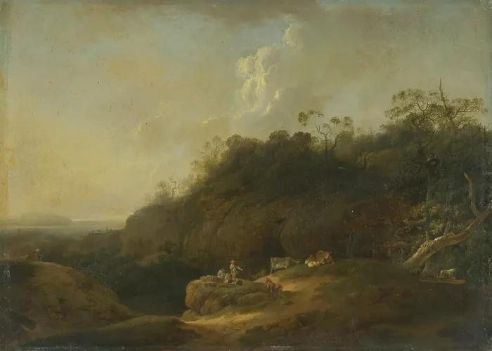 Framed Print : Landscape with shepherds, 1640-1650. Creator: Jan Wils Framed Print : Landscape with shepherds, 1640-1650. Creator: Jan Wils
