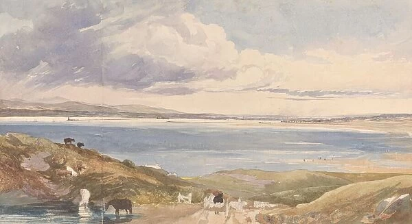 Landscape by the Shore with Road in Foreground. Creator: James Bulwer