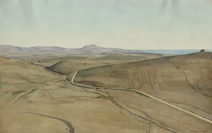 Framed Print : Landscape from Sicily, 1901. Creator: Werner von Hausen Framed Print : Landscape from Sicily, 1901. Creator: Werner von Hausen