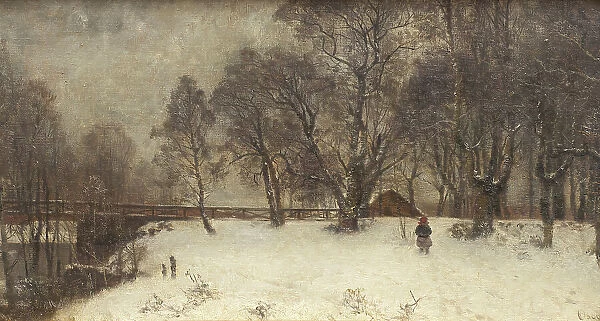 Landscape at Skedevi, 1880. Creator: Oscar Torna