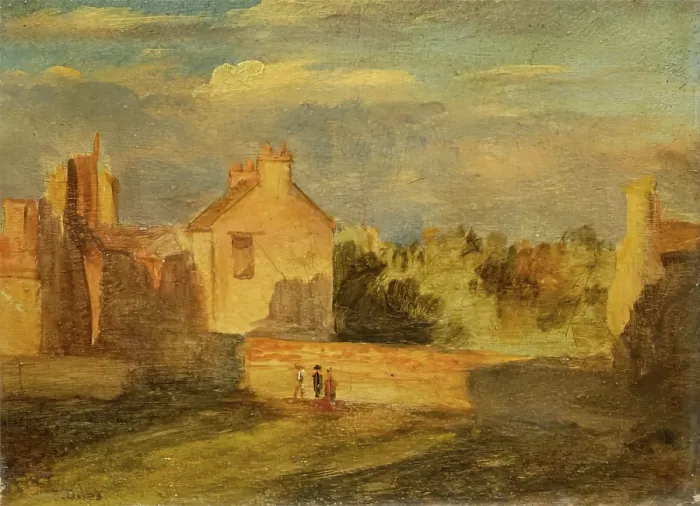 Framed Print : Landscape Sketch, 1850-1870. Creator: James William Giles Framed Print : Landscape Sketch, 1850-1870. Creator: James William Giles
